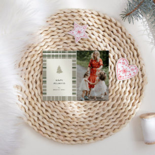 Natural Colours Minimalist Holiday Photo Card