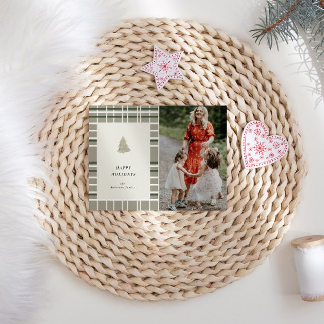 Natural Colours Minimalist Holiday Photo Card (Creator Uploaded)