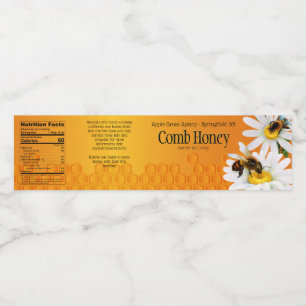 Natural Comb Honey Wrap Around Box Label