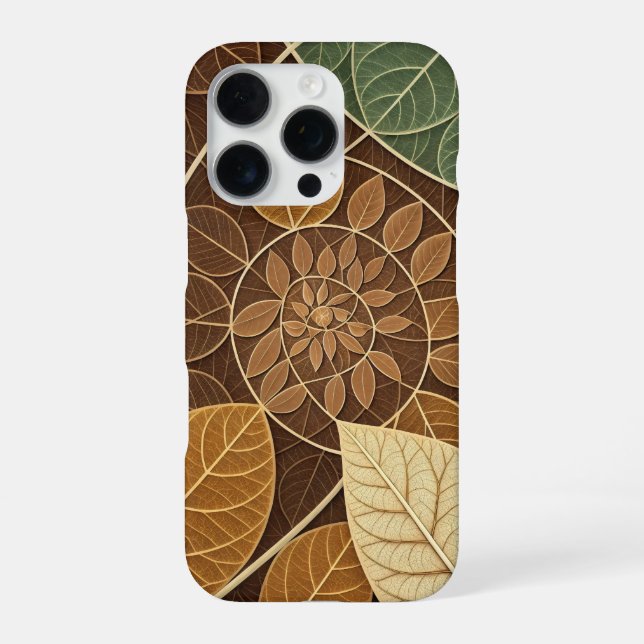 Natural combination concept fractal leaf iPhone case (Back)