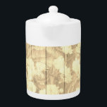 Natural Country Chic Roses<br><div class="desc">Cream Country Chic Roses design Teapot.</div>