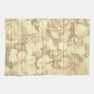 Natural Country Chic Roses Tea Towel