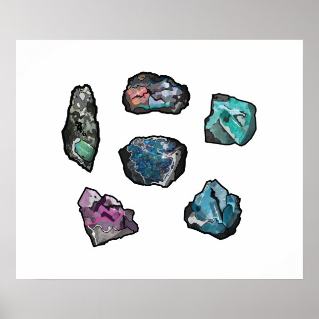 Natural Crystal Rock Collection Poster (Front)