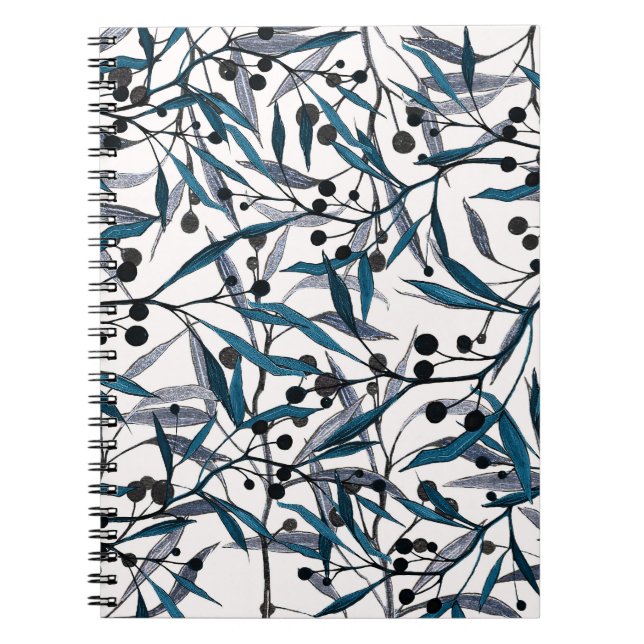 Natural Curves Floral Hand Drawn Notebook (Front)