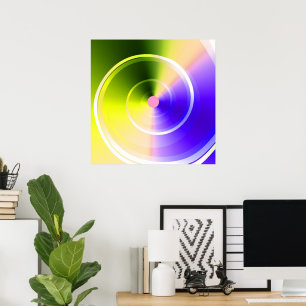 Natural Cycle Psychedelic Hypnotic Swirl Vortex  Poster