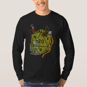 Natural D20 Nat 20 Nature Inspired D20 Dice Gamer T-Shirt