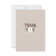 Natural Daisy Boho Thank You Card