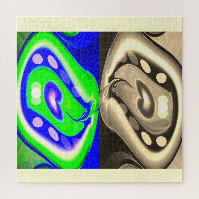 Natural dimensions day and night art jigsaw puzzle (Vertical)