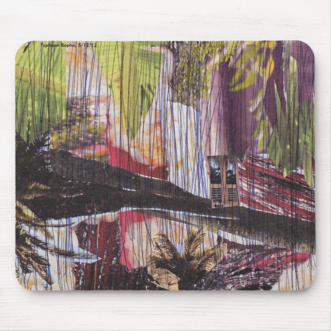 Natural disaster collage mouse mat (Front)
