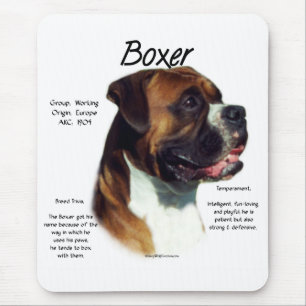 Natural Ear Boxer Meet the Breed Mouse Pad