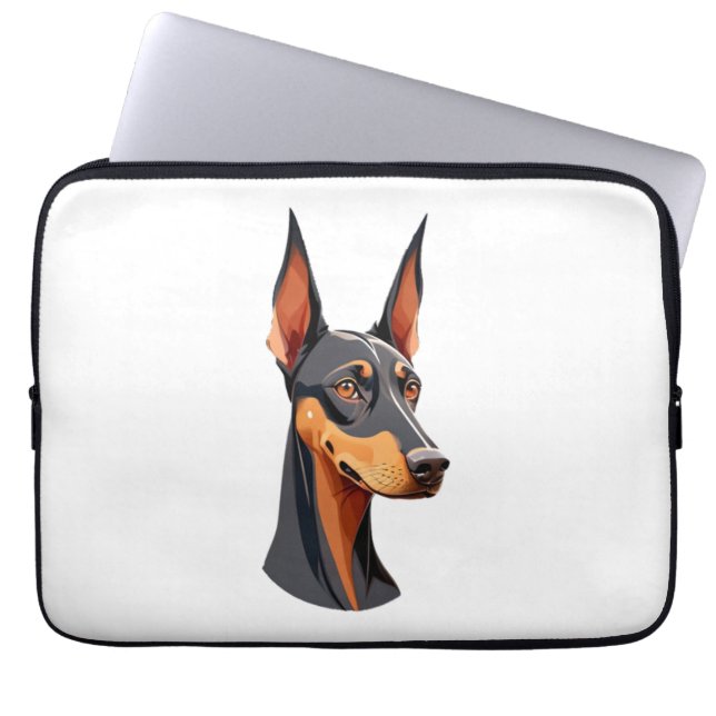 Natural Ear Doberman   Laptop Sleeve (Front)
