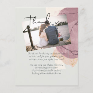 Natural Earth Sage Rose Blush Pink Thank You