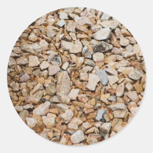 Natural Earth Tone Gravel and Stone Texture Classic Round Sticker