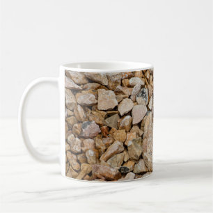Natural Earth Tone Gravel and Stone Texture Coffee Mug
