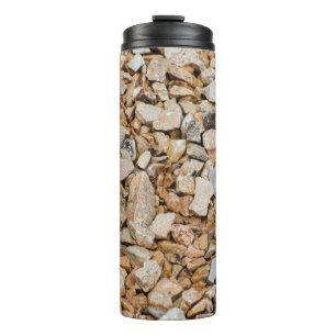 Natural Earth Tone Gravel and Stone Texture Thermal Tumbler