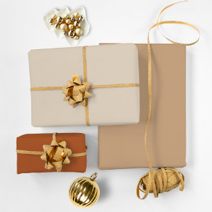 Natural Earthy Christmas Boho Wrapping Paper Sheet