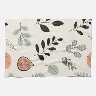 Natural Ease – Fine-Line Leaf Art Towel