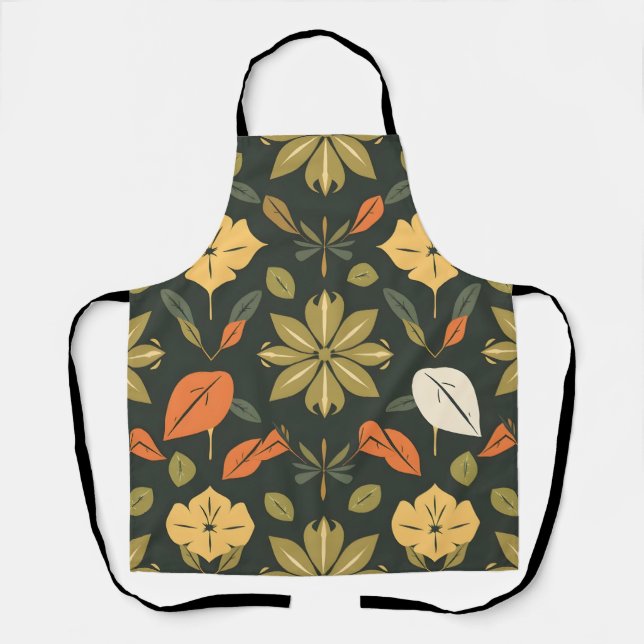 Natural Elements Apron - Seamless Pattern Design (Front)