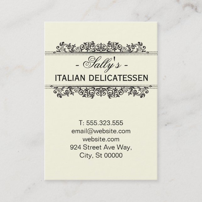 Natural Elements | Delicatessen Business Card (Front)