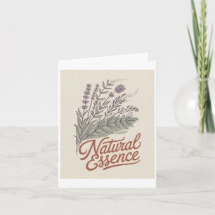 Natural Essence Vintage Botanical Wildflower  Card