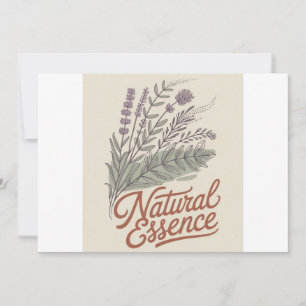 Natural Essence Vintage Botanical Wildflower  Card