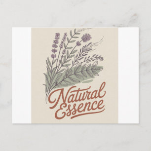 Natural Essence Vintage Botanical Wildflower Holiday Postcard