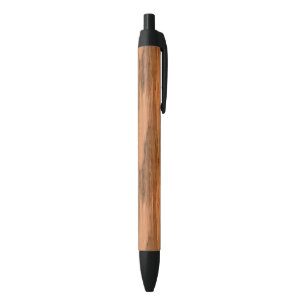 Natural Eucalyptus Wood Grain Look Black Ink Pen