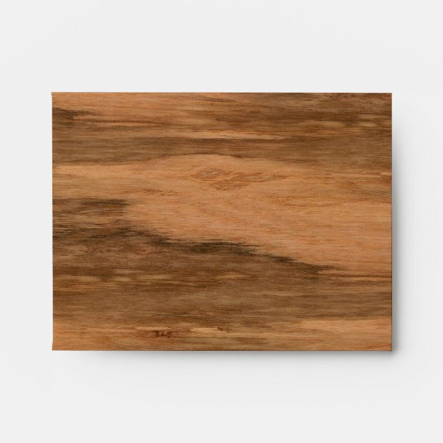 Natural Eucalyptus Wood Grain Look Envelopes (Front)