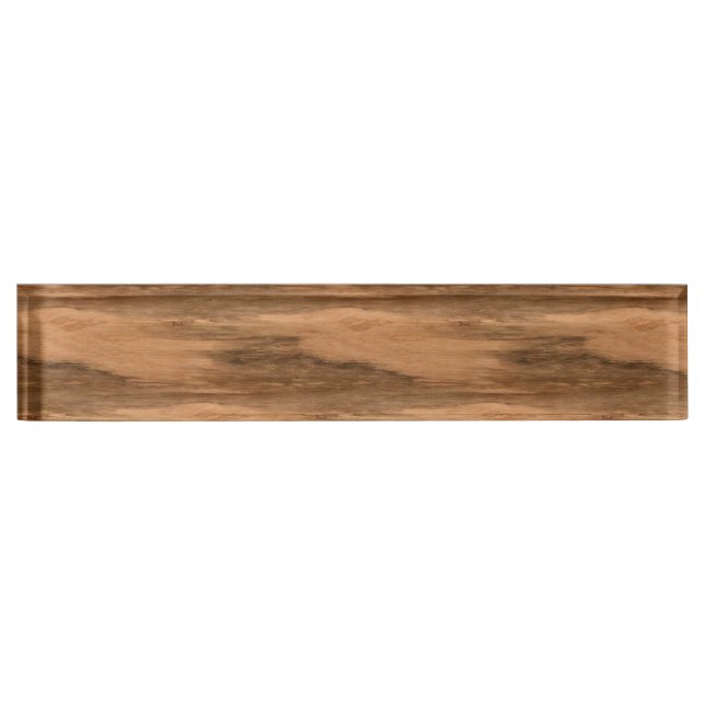 Natural Eucalyptus Wood Grain Look Nameplate (Front)
