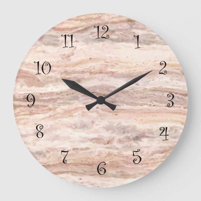 Natural Faux Stone Granite Kitchen Wall Clocks (Front)