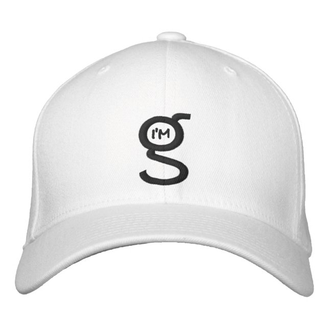 Natural Flex Fit Cap w Blk Embroided Logo (Front)