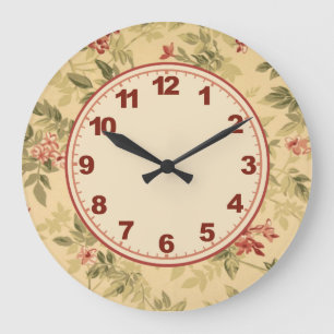 Natural Floral Clock With Numbers
