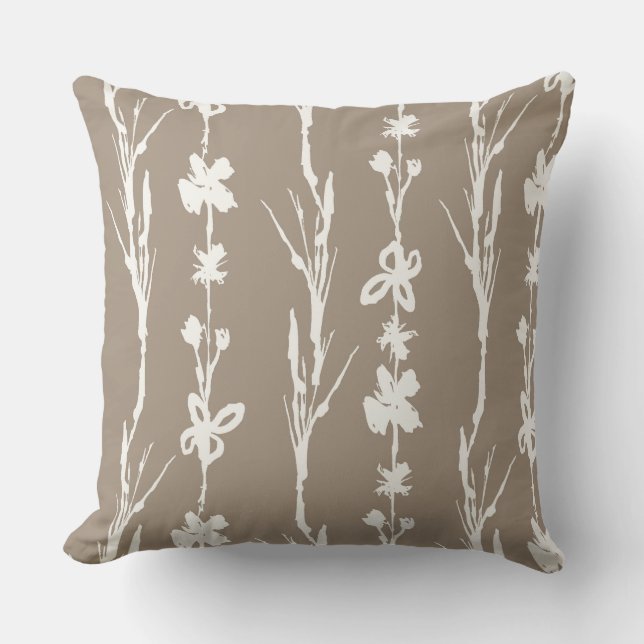 Natural Floral Farmhouse Decor Cushion (Front)