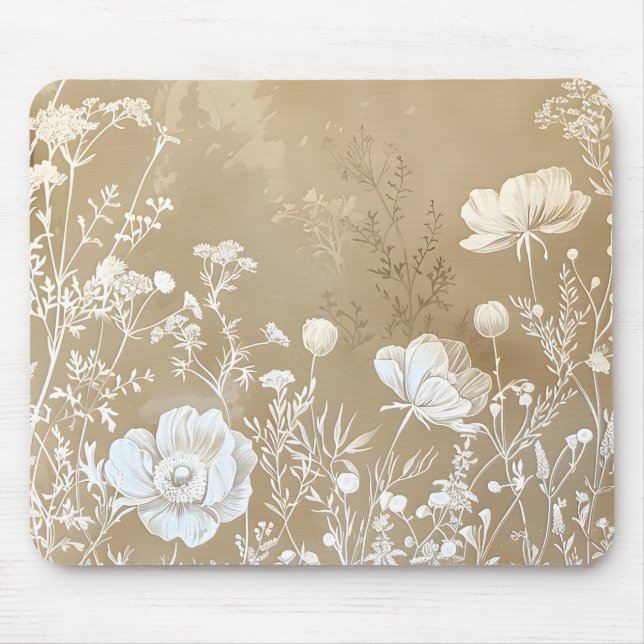 Natural Floral  Mouse Pad (Front)