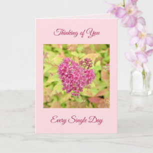 Natural Flower Heart - pierced by arrow. Card