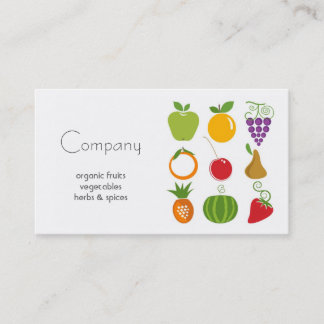 Natural Food Store Business Card