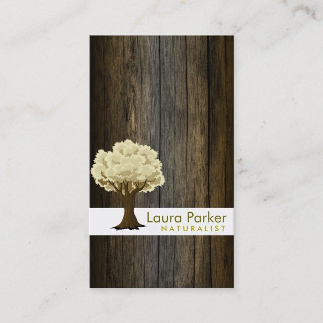 Natural Forest Gold Tree Wood Care Landscape Lawn Business Card (Front)