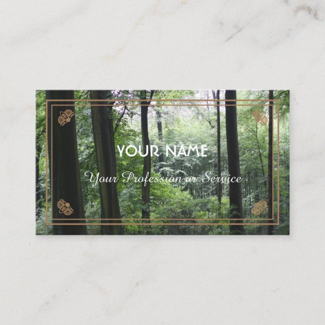 Natural forest lover and nature protectors business card (Front)
