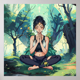 Natural Forest Yoga Fitness Meditation Instructor Poster