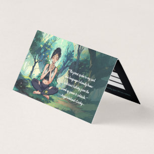Natural Forest Yoga Meditation Reiki Master Quotes Business Card