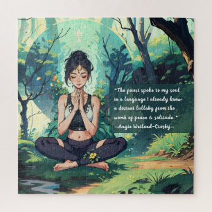 Natural Forest Yoga Meditation Reiki Master Quotes Jigsaw Puzzle