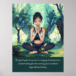Natural Forest Yoga Meditation Reiki Master Quotes Poster