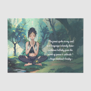 Natural Forest Yoga Meditation Reiki Master Quotes Tissue Paper