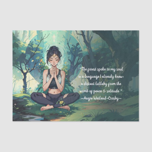 Natural Forest Yoga Meditation Reiki Master Quotes Tissue Paper (Front)