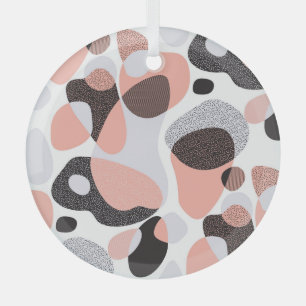 Natural Forms: Geometric Seamless Texture. Glass Tree Decoration