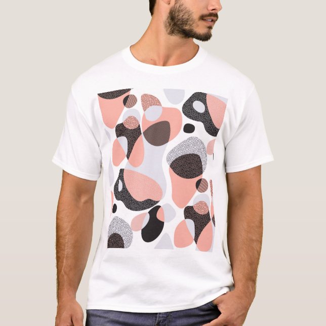 Natural Forms: Geometric Seamless Texture. T-Shirt (Front)