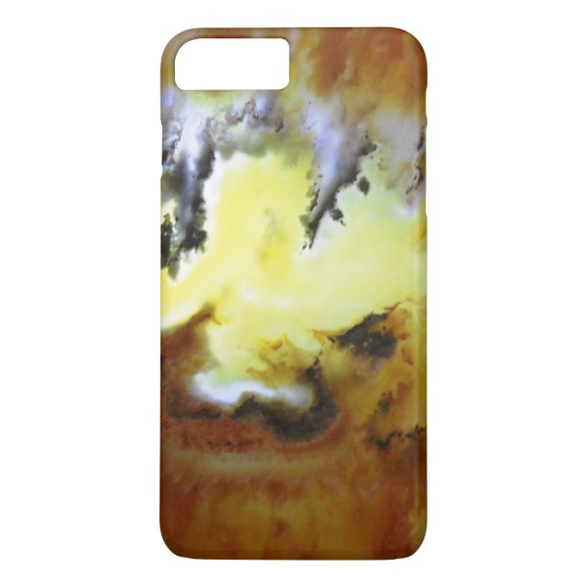 Natural Gemstone Mossy Agate Rockhound Photo Case-Mate iPhone Case (Back)