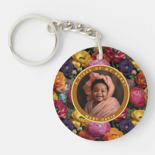 Natural Gift Sets For Women Ranunculus Floral Key Ring