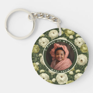 Natural Gifts For Sister Ranunculus Floral Key Ring