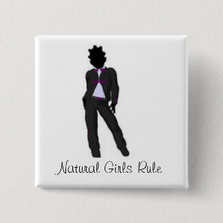Natural Girl 15 Cm Square Badge